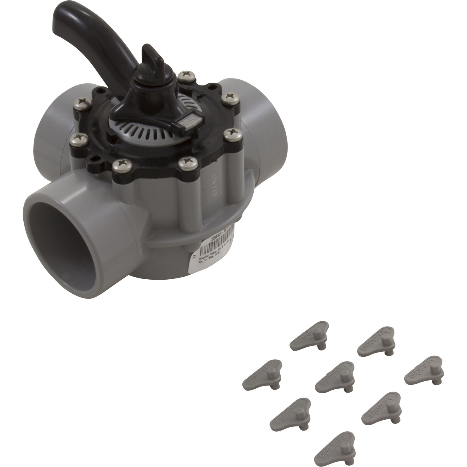 Picture of Diverter Valve, 2In S X 2.5In Sp, 3-Way, Gray