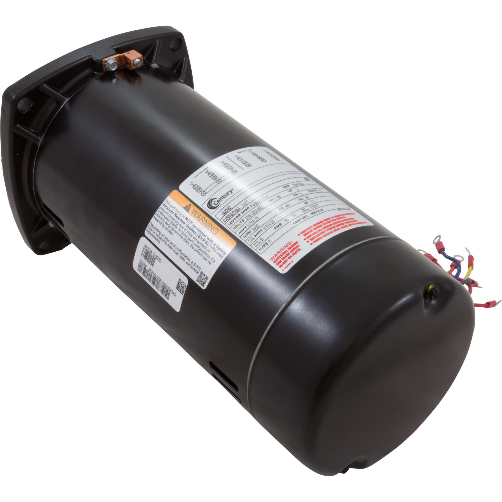 MTR,CENT,2HP,208-230/460V,3PH,1-SP,SF1.3,48YFR 3450RPM 